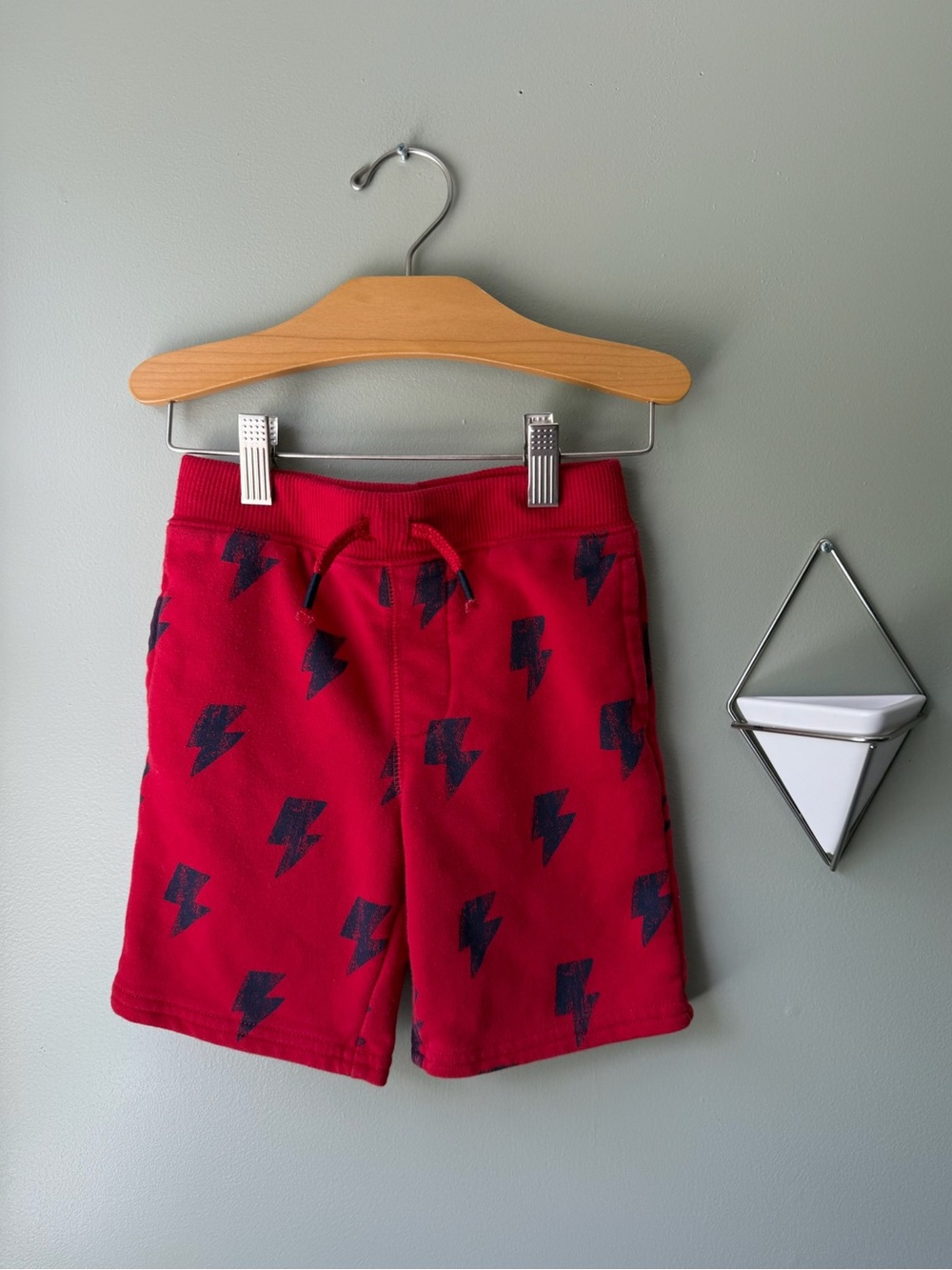 Garanimals Red Shorts with Navy Lightning Bolts
